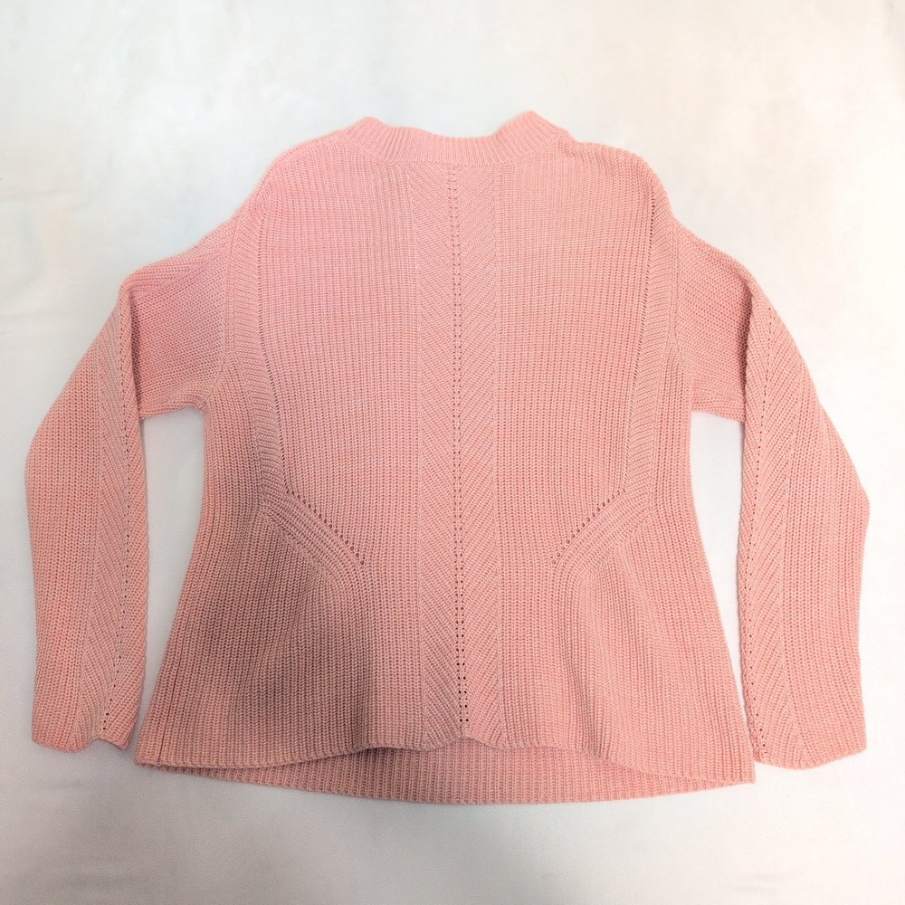 Soaked in Luxury Pink Mock-Neck Ribbed Sweater - Size S - Picture 2 of 9